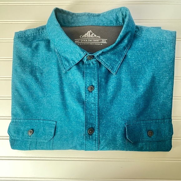 Croft & Barrow Quick Dry Big & Tall Short Sleeved Shirt Back Vent Pockets 3XLT - Picture 1 of 10